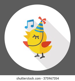 singing bird flat icon