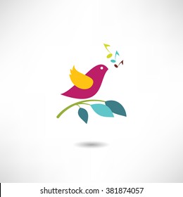 Singing bird icon