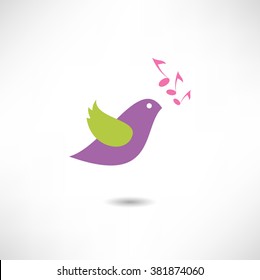 Singing bird icon
