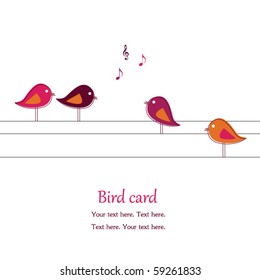 Singing  birds on wires