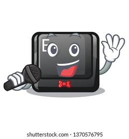 Singing button E in the mascot shape
