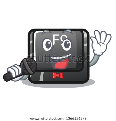 Singing button f9 in the character shape
