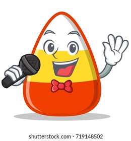 Singing candy corn character cartoon