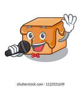 Singing caramel candies mascot cartoon