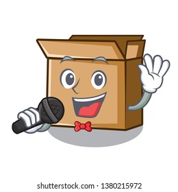 Singing cardboard isolated with in the mascot