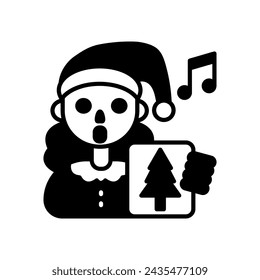 Singing Carols Diet  icon in vector. Logotype
