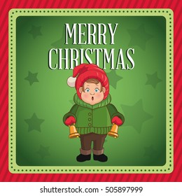 Singing cartoon of Christmas carol design