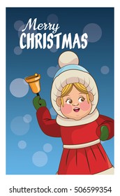 Singing cartoon of Christmas carol design