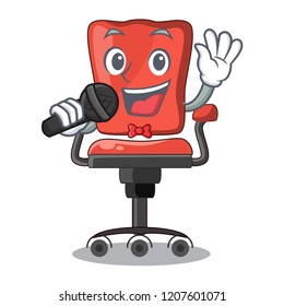 Singing cartoon desk chair in modern living room