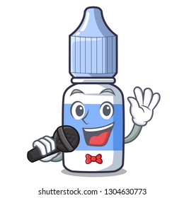 Singing cartoon eye drops on drug rack