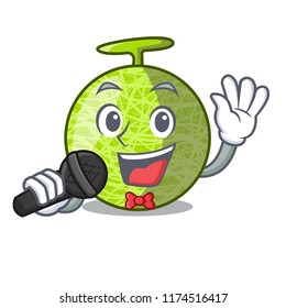 Singing cartoon melon sweet fruit in the market