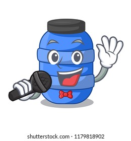 Singing cartoon plastic barrel for trash dry