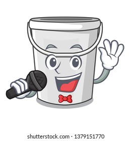Singing cartoon plastic tube bucket bedside table