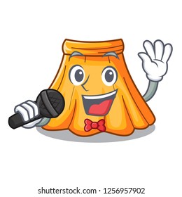 Singing cartoon summer female in a skirt.