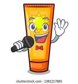 Singing cartoon sun cream in bag makeup