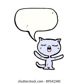 personaje de dibujos animados de un gato cantante
