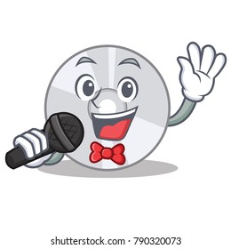 Singing CD mascot cartoon style