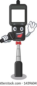 Singing cell phone holder on a character