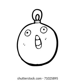 singing christmas bauble cartoon