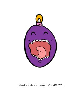 singing christmas bauble cartoon