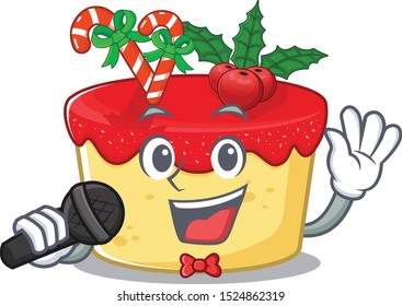 Singing christmas cookies in the shape cartoon