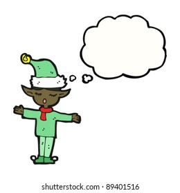 singing christmas elf cartoon