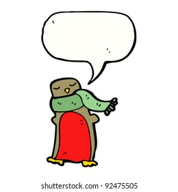 singing christmas robin cartoon