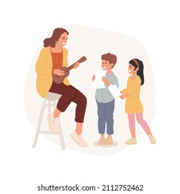 Singing class abstract concept vector illustration. Singing PA day program, musical theatre, summer camp, creativity development, art after school activity, daycare center abstract metaphor.