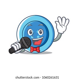 Singing Clothing Button Character Cartoon Stock Vector (Royalty Free