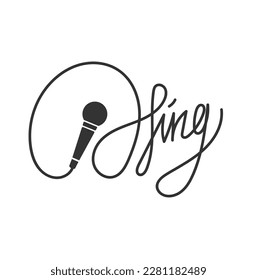 singing contest logo vector. singing contest logo