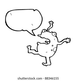 singing dancing frog cartoon