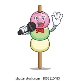 Singing dango mascot cartoon style