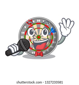 Singing dartcoard isolated with in the character