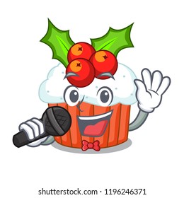Singing decorated christmas cupcakes cartoon for party