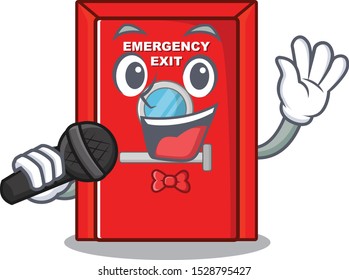 Singing emergency exit door in the mascot