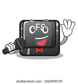 Singing f8 button installed on computer mascot
