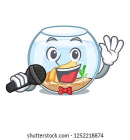 Singing fishbowl jumping outside the on character