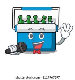 Singing freezer bag mascot cartoon
