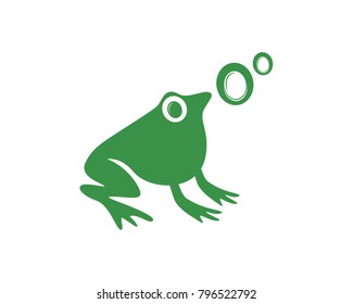 Singing frog with bubble