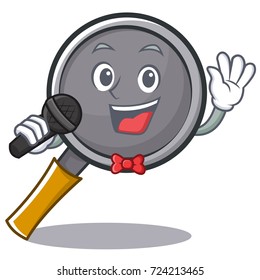 Singing frying pan cartoon character