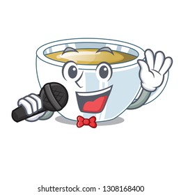 Singing ginger tea in the cartoon shape
