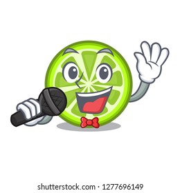 Singing green lemon slices in character fridge