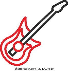 Singing guitar Vector Icon which is suitable for commercial work and easily modify or edit it
