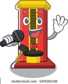 Singing Hammer Game Machine Isolated In Character