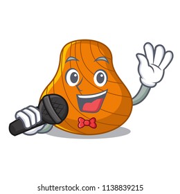 Singing hard shell mascot cartoon