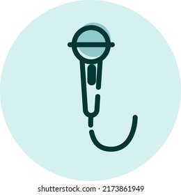 Singing hobby, illustration, vector on a white background.