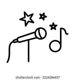 Singing Icon Logo Design Vector Template Illustration Sign And Symbol Pixels Perfect