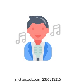 Singing icon in vector. Illustration