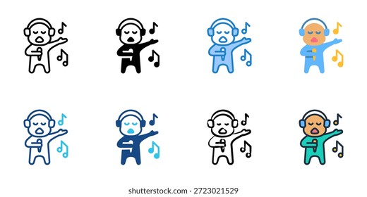 Los iconos de canto establecen una colección de estilo múltiple. Trazo editable 
