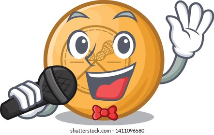 Singing lacrosse ball in the mascot shape